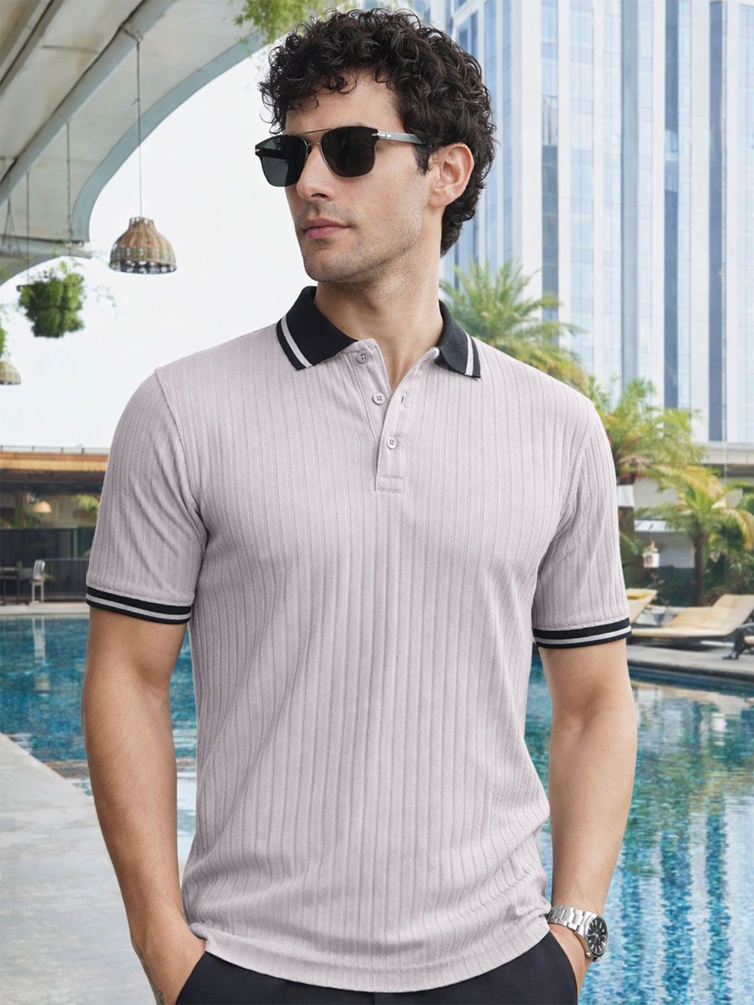 Maniac Men Polo Collar T-shirt