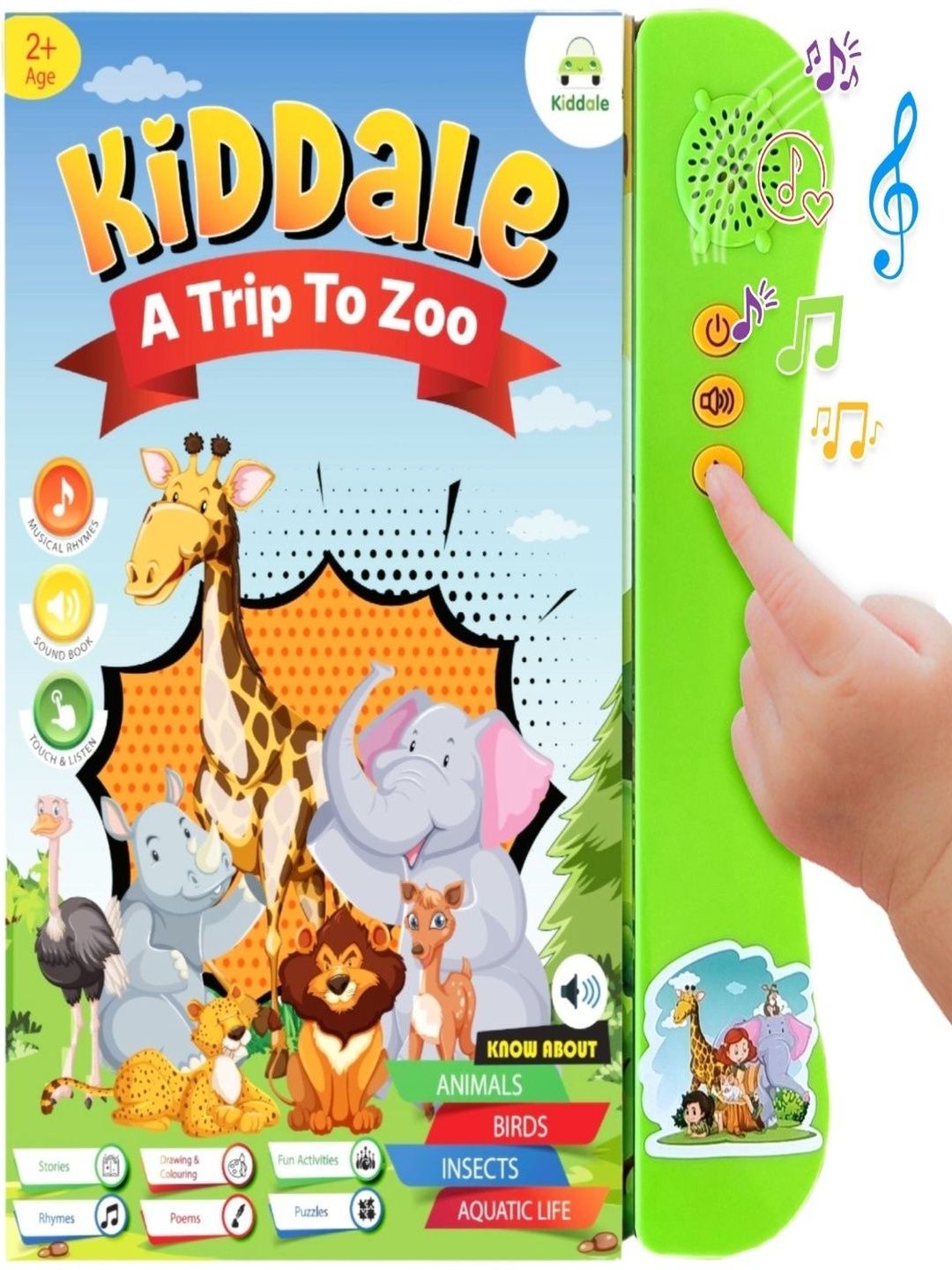 Kiddale Kids Trip to Zoo E-Learning Musical Interactive Book Toys And Games