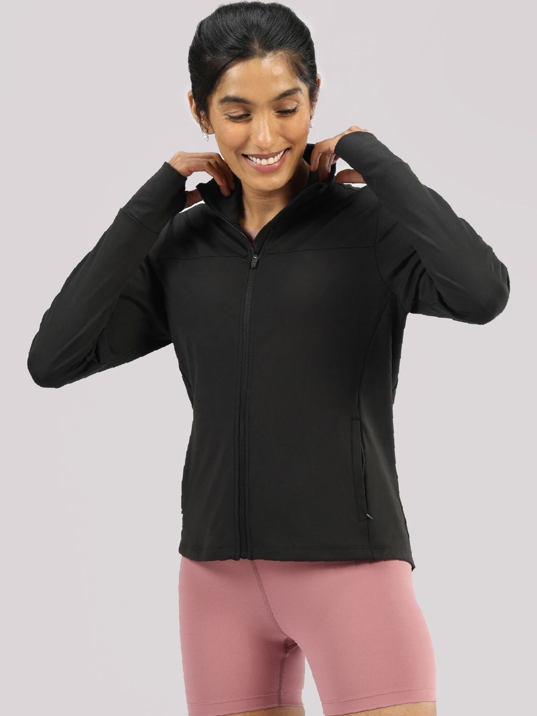 Blissclub Women Black Level-Up Training Jacket