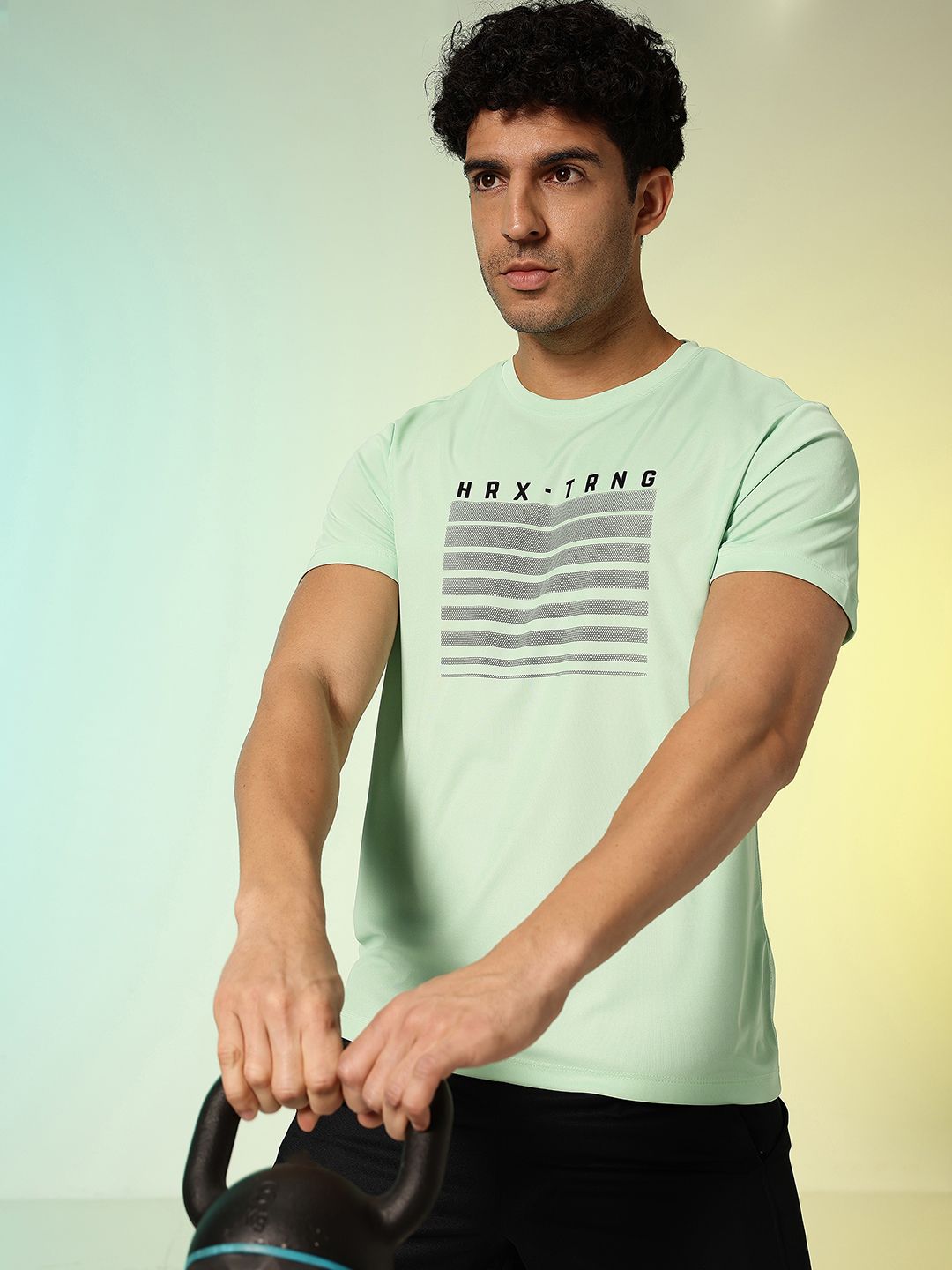 HRX by Hrithik Roshan Brand Logo Printed Rapid-Dry Training T-shirt