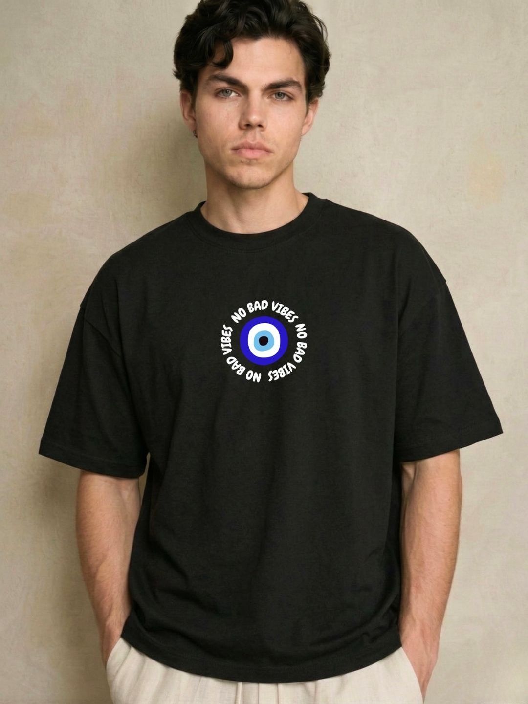 R.Code by The Roadster Life Co. Printed Round Neck Oversized Tshirts