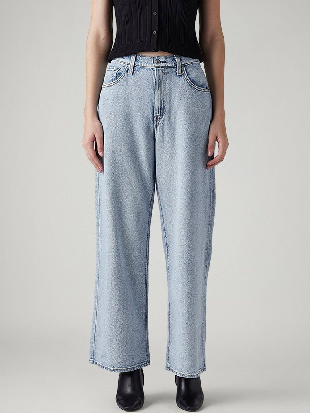 Classic Wide Leg High-Rise Light Fade Jeans
