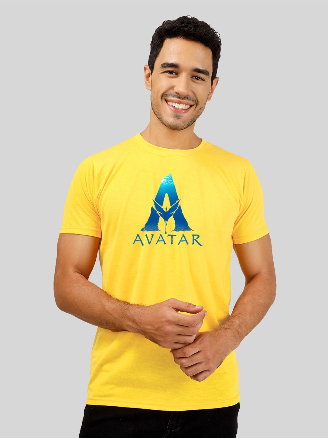 Greylongg Graphic Avatar Printed Round Neck T-shirt