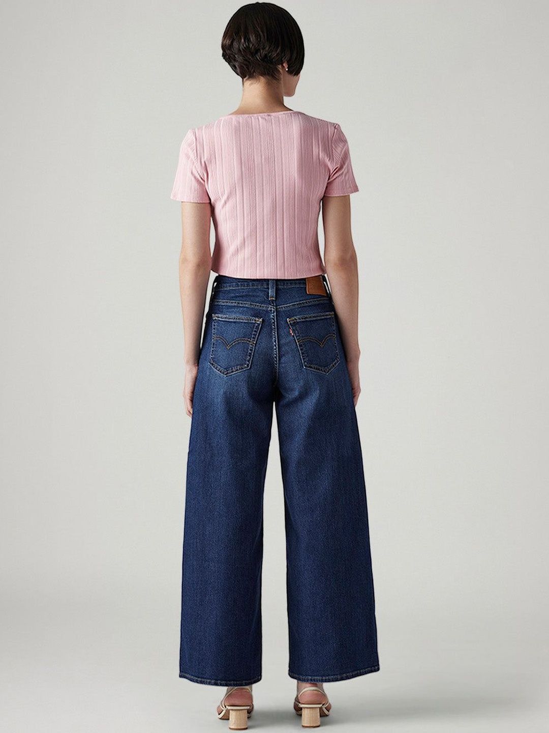 Classic Wide Leg High-Rise Light Fade Stretchable Jeans