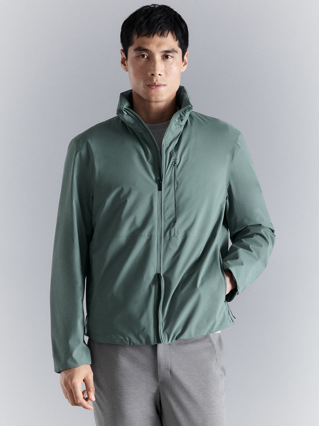 MANGO MAN Stand Collar Performance Tailored Jacket