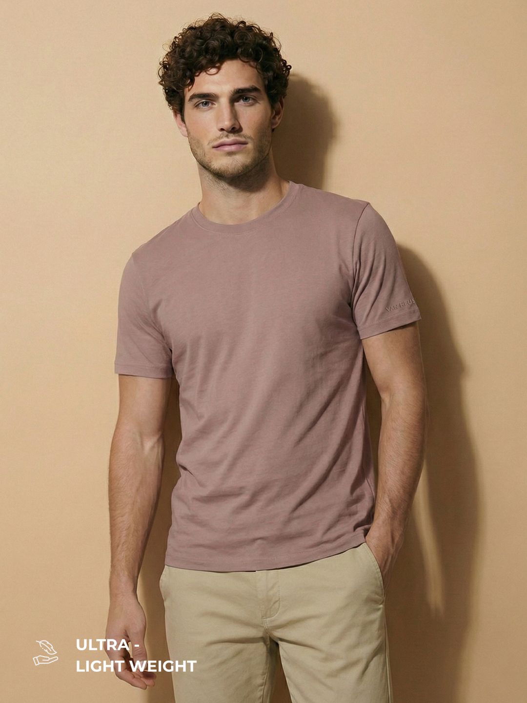 Van Heusen IQ Men Premium Cotton Wrinkle Resistant Air Series T-shirt