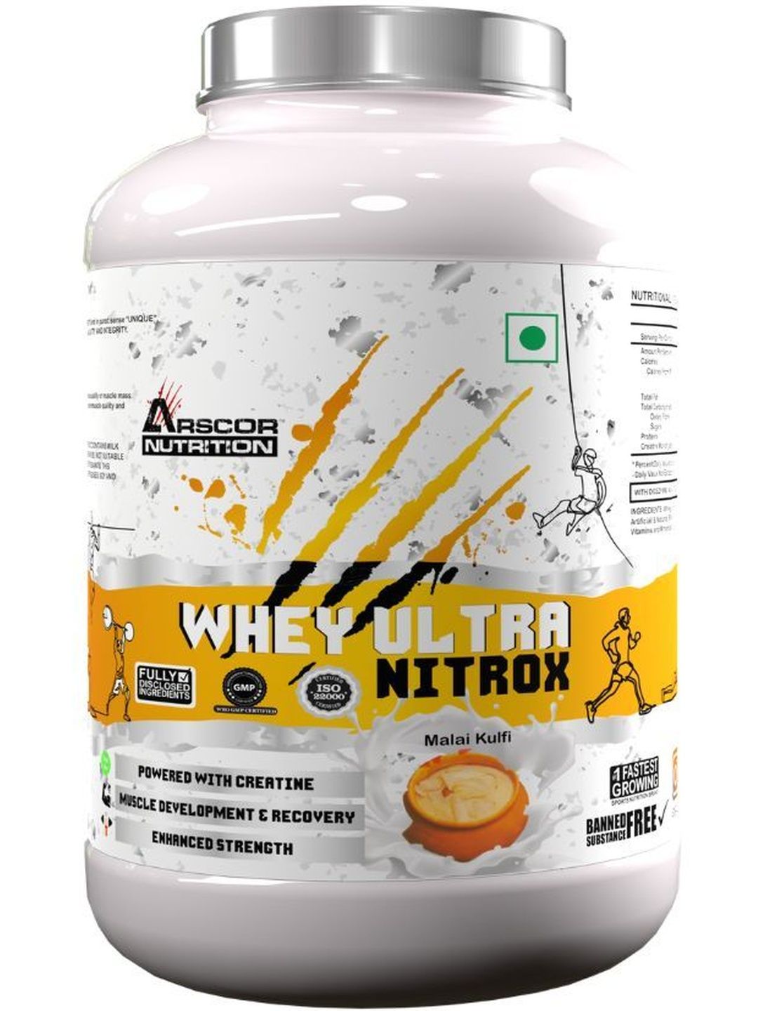 Arscor Nutrition Arscor Nutrition Whey Ultra Nitrox Protein- 2 Kg- Malai Kulfi