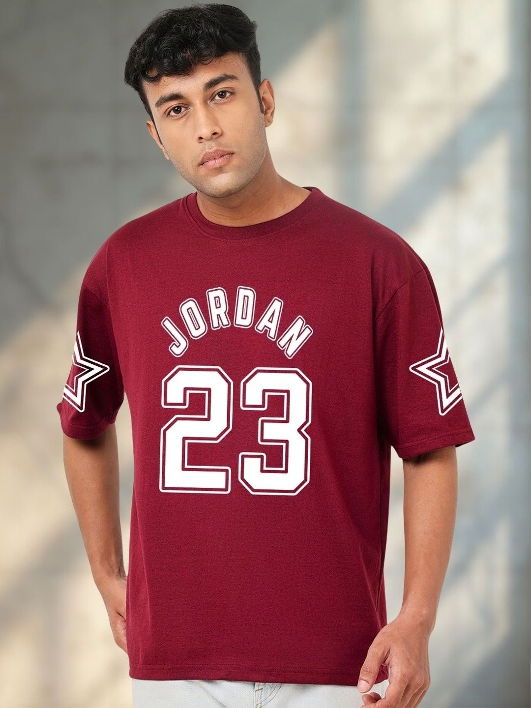R.Code by The Roadster Life Co. 23 Jordann Printed Oversized Tshirts