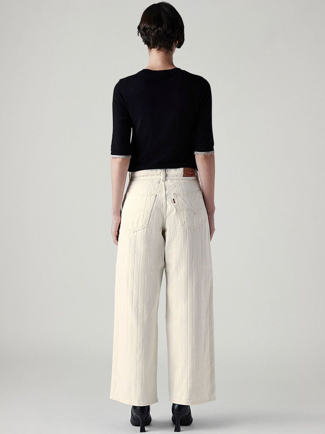 Classic Straight Fit Mid-Rise Pure Cotton Jeans