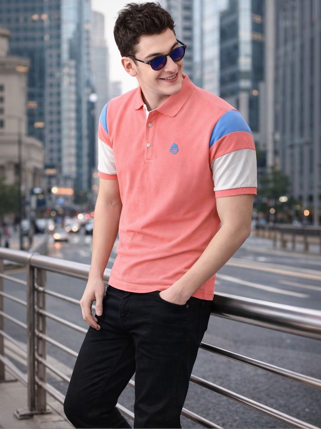 BHABHADBHUT Men Polo Collar T-shirt