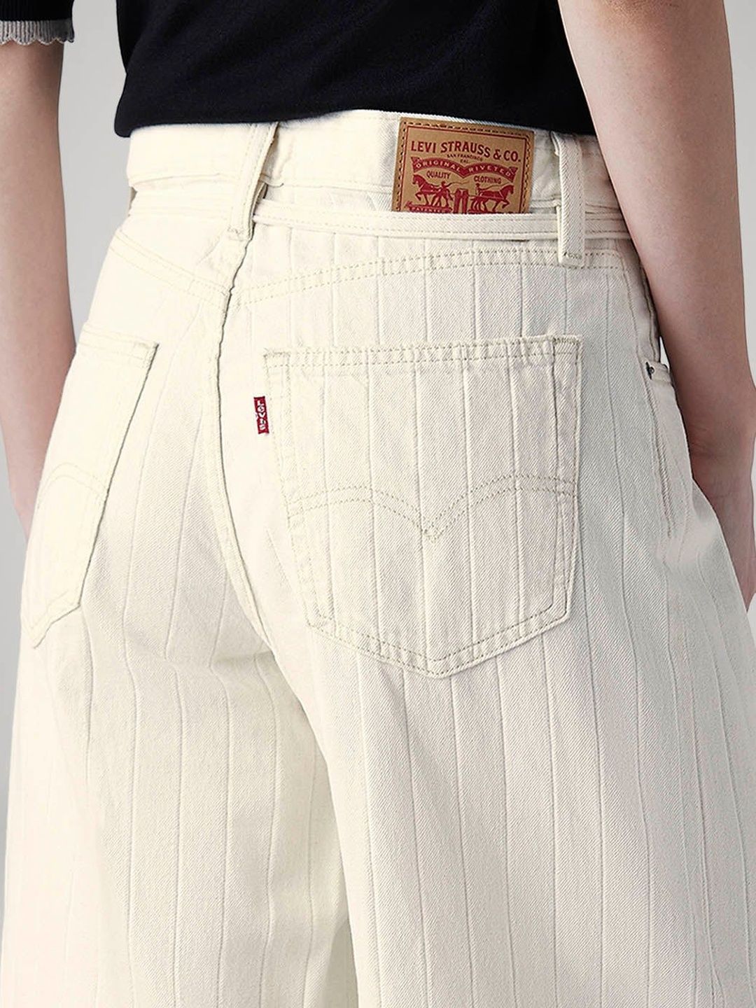 Classic Straight Fit Mid-Rise Pure Cotton Jeans