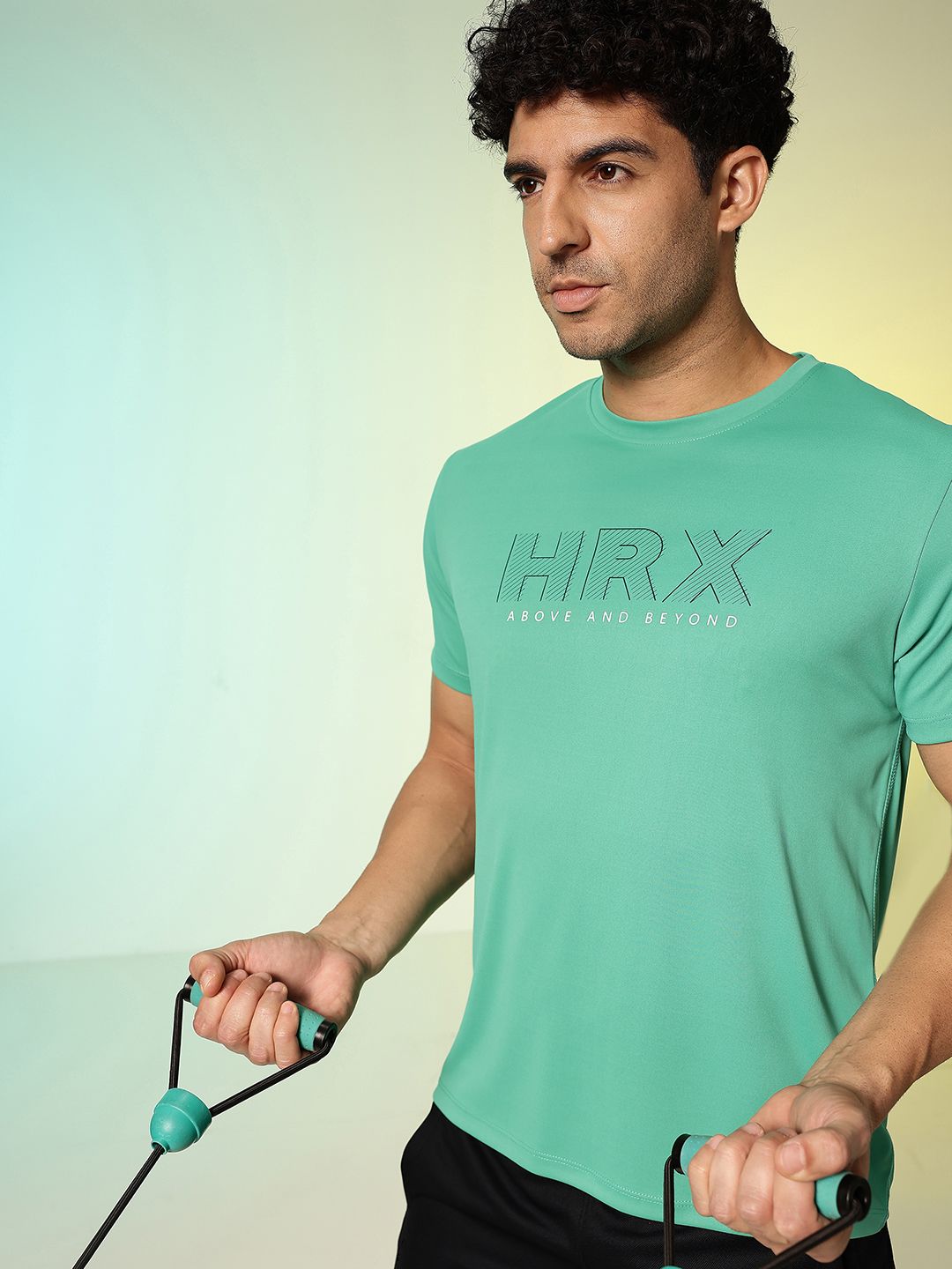 HRX by Hrithik Roshan Brand Logo Printed Rapid-Dry Training T-shirt
