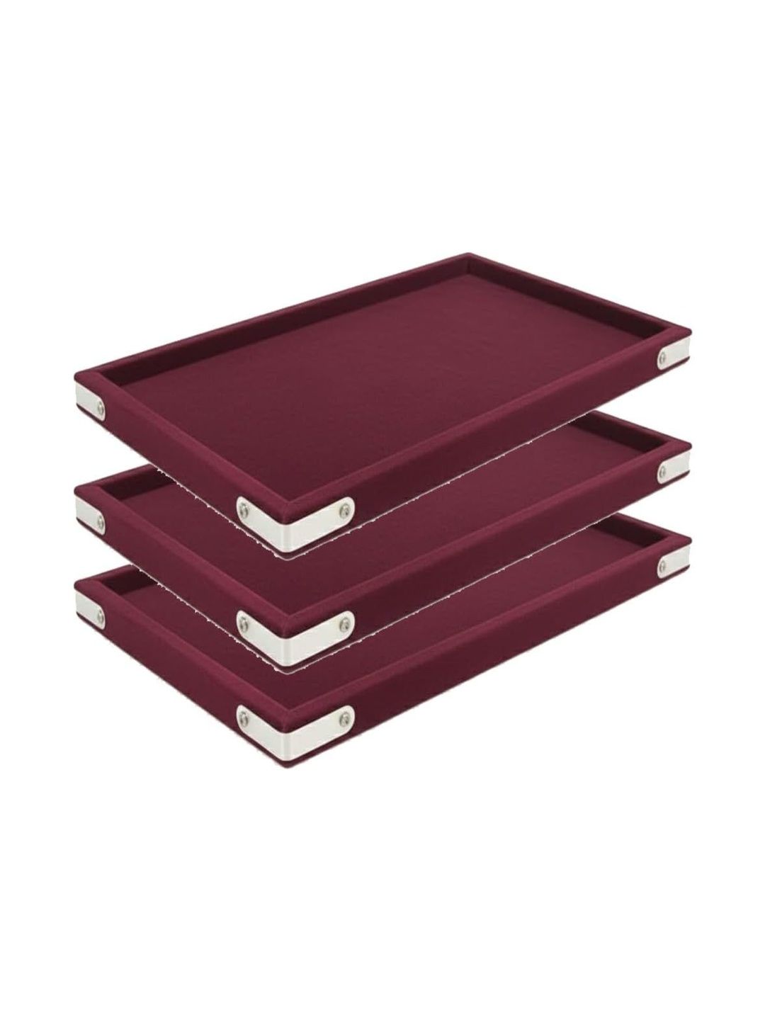 SENTONI Maroon Set of 3 Regular Organisers
