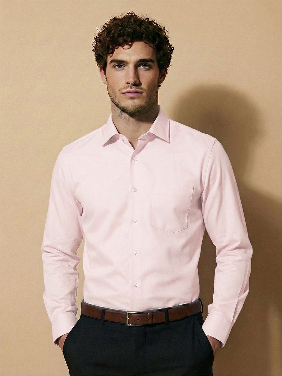 Van Heusen IQ Men Urban Oxford Stain And Odor Resistant Tailored Fit Shirt
