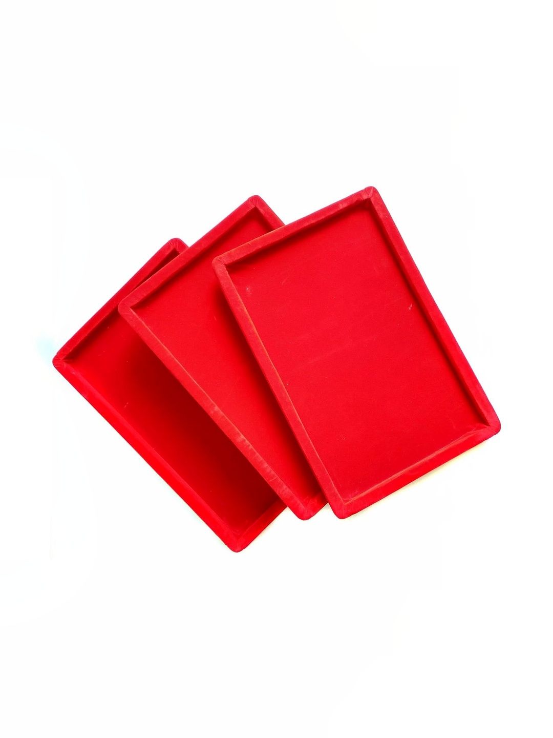 SENTONI Red Set of 3 Regular Organisers