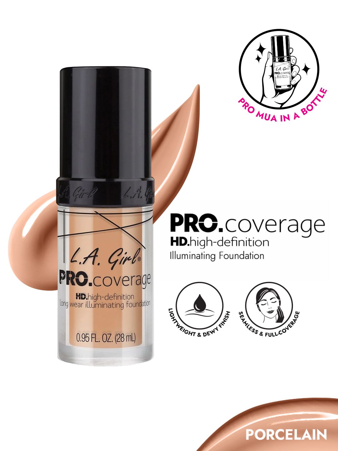 Buy L.A Girl Pro Coverage HD Long Wear Illuminating Foundation