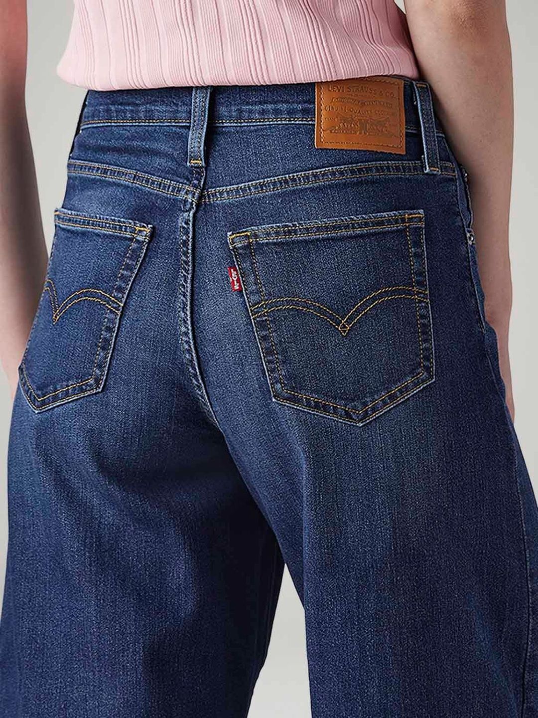 Classic Wide Leg High-Rise Light Fade Stretchable Jeans