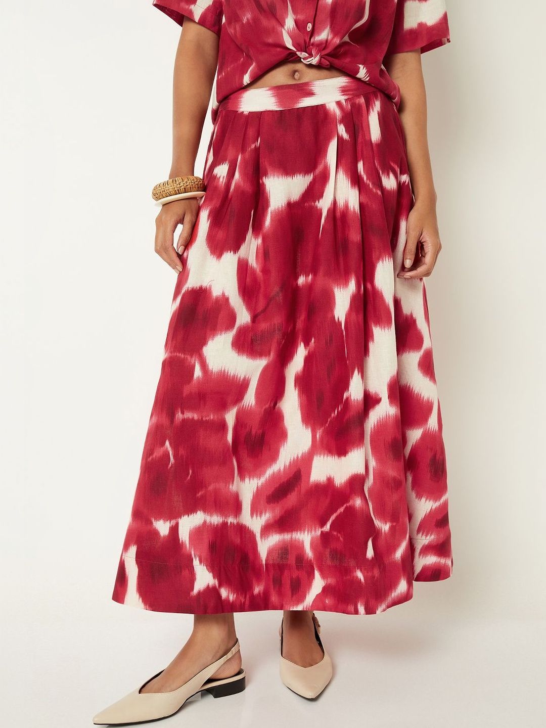 max Women Floral Printed Pure Cotton Blend Skirts