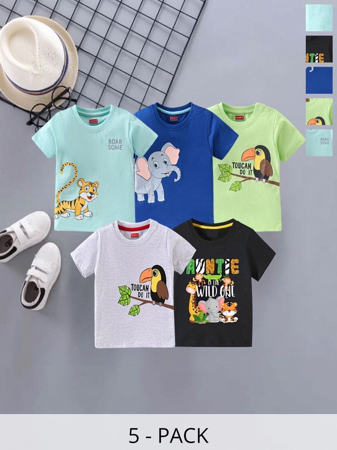 Shakubhar Unisex Kids  Cotton Tshirts