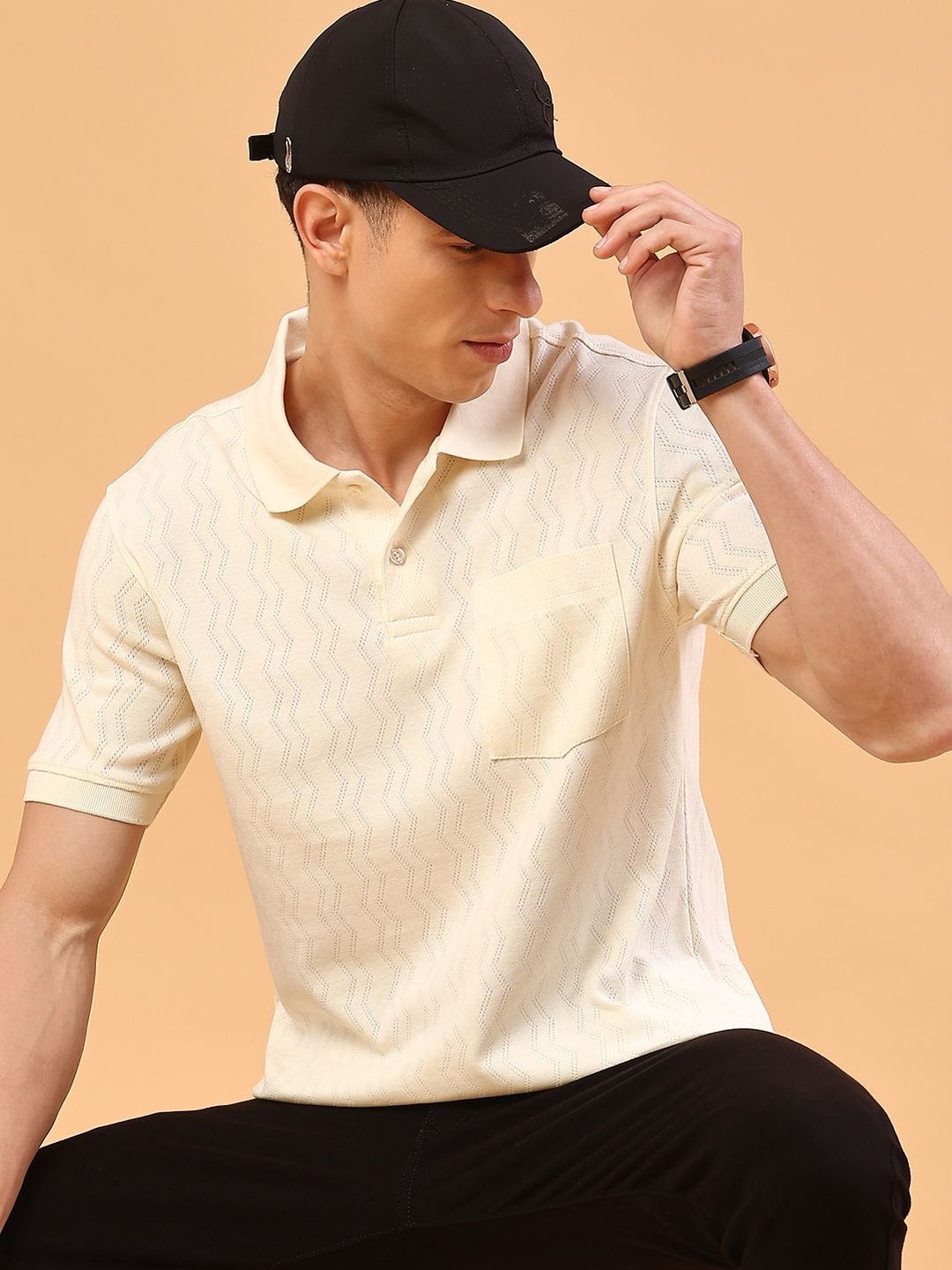 V-Mart Men Polo Collar T-shirt
