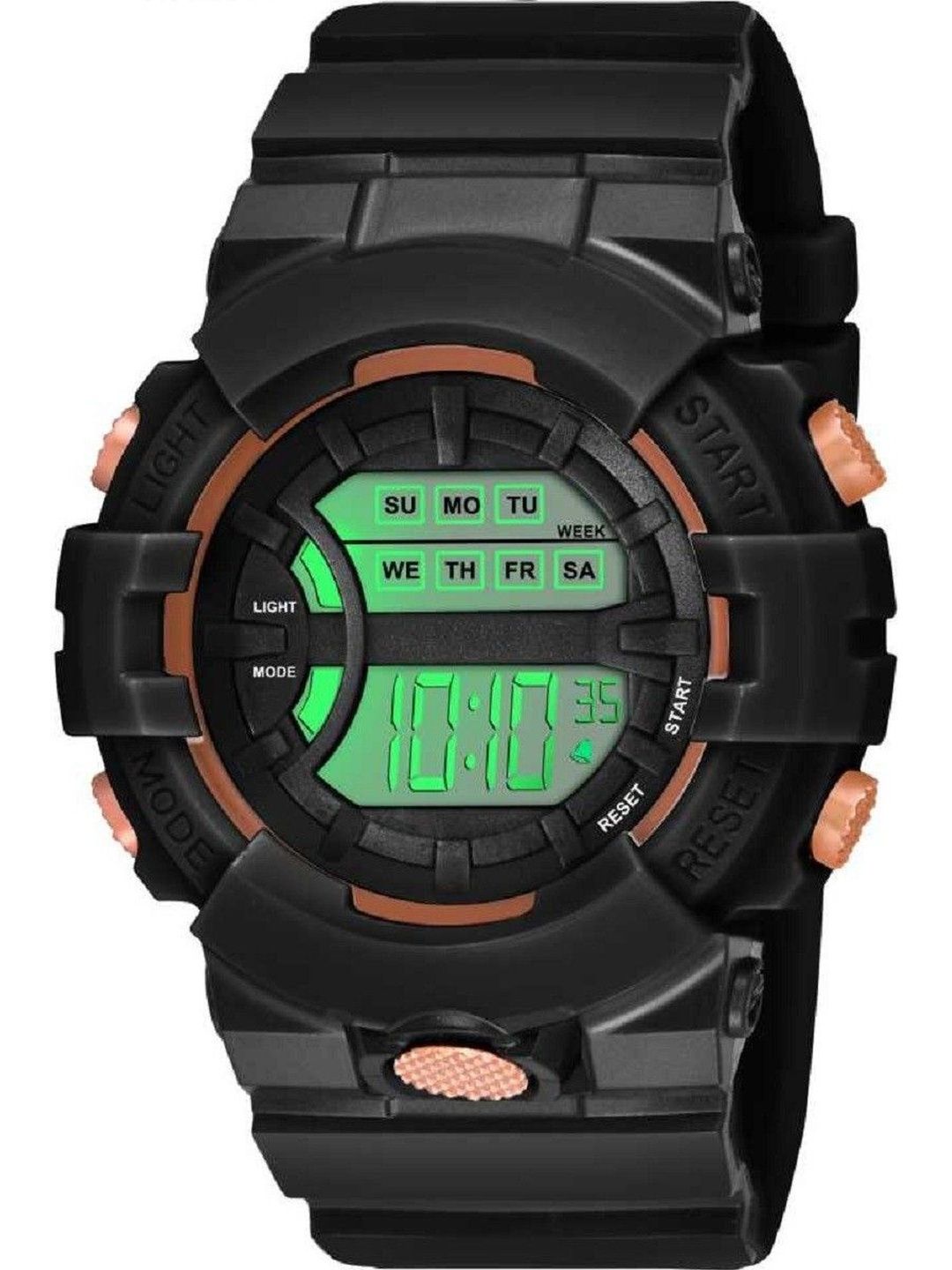 Brostin Brostin Unisex Kids Dial & Straps Chronograph Watches Black Sporty Digital Watch