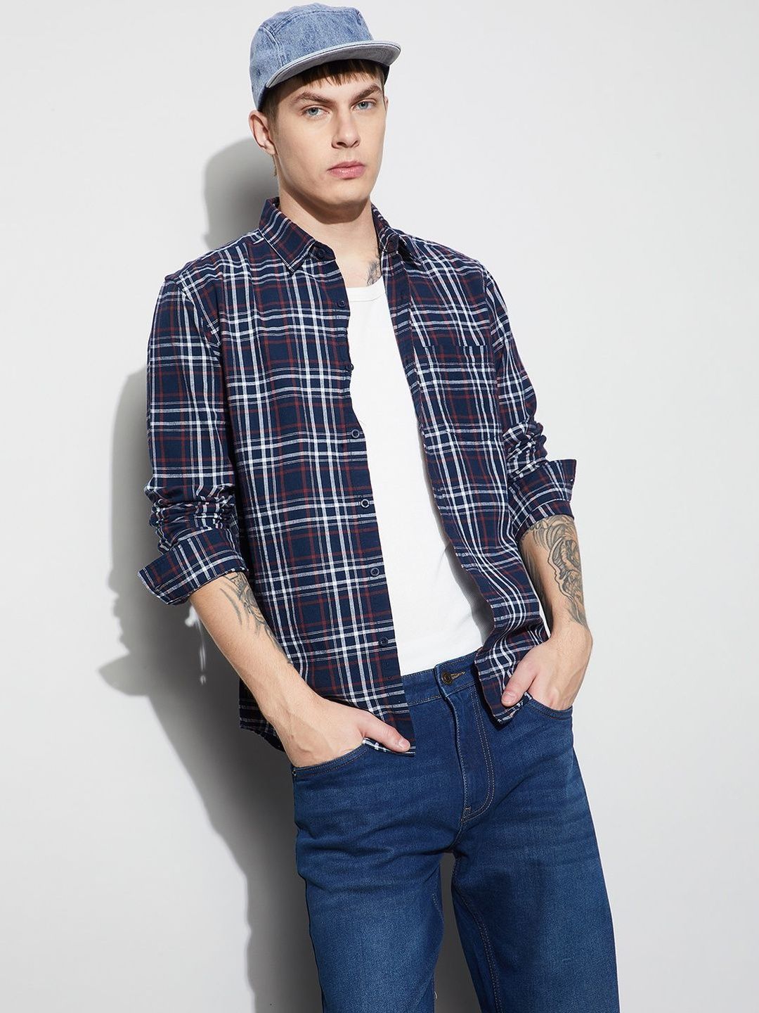 Fame Forever by Lifestyle Men Checked Casual Shirt