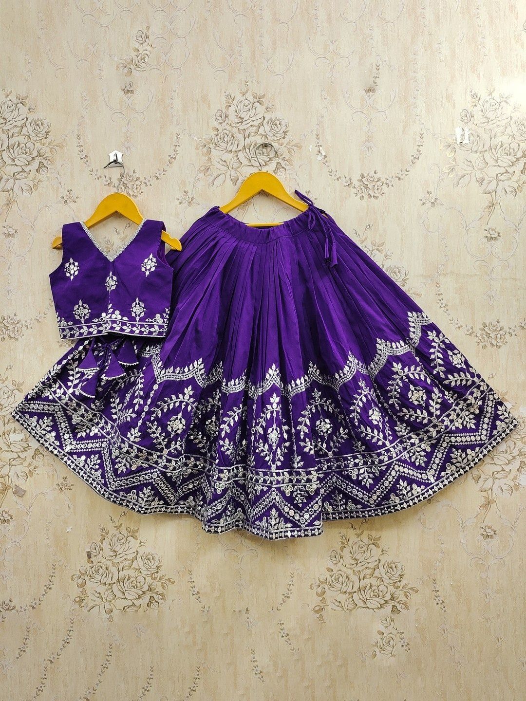 Helene Girls Embroidered Sequinned Lehenga & Blouse With Dupatta