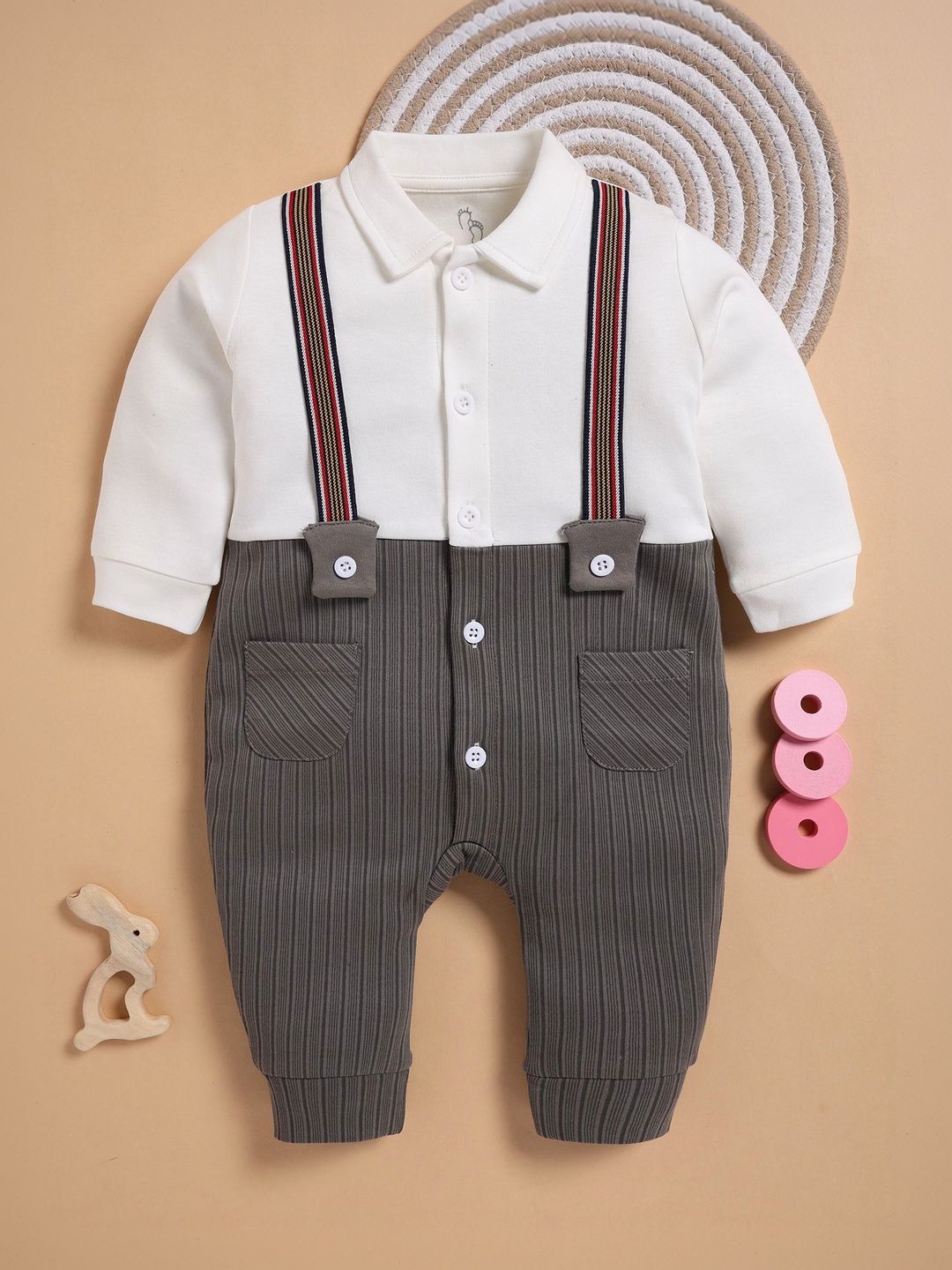 BABY GO Boys Cotton Rompers