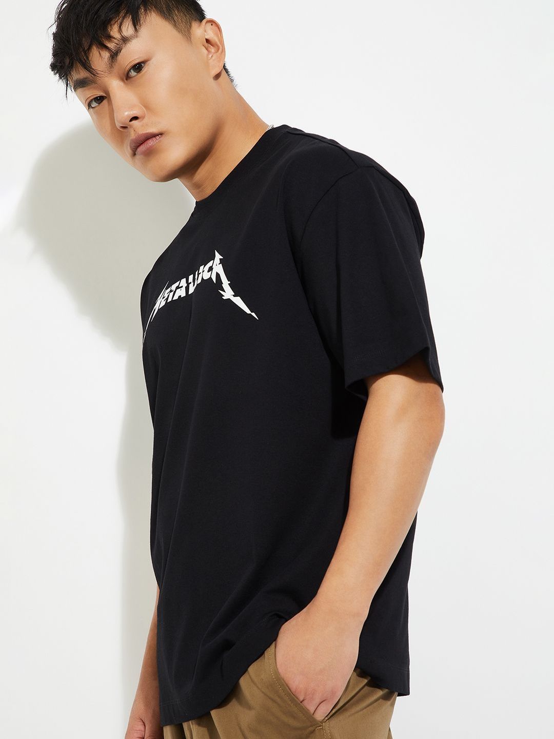 max Brand Logo Printed Pure Cotton Tshirt
