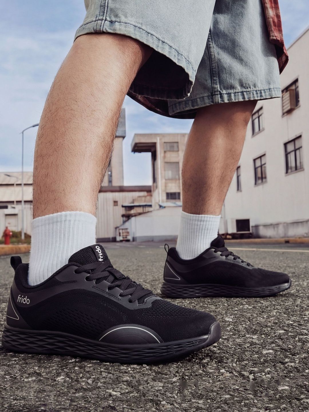 FRIDO Men Mesh Walking Non-Marking Shoes