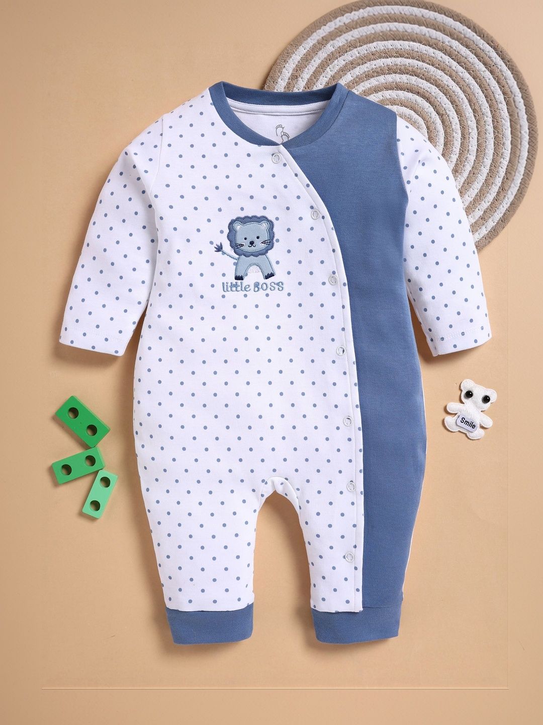 BABY GO Boys Cotton Rompers