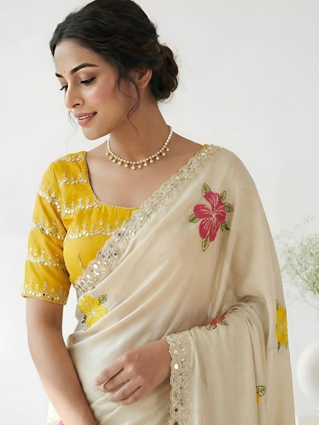 VV HUB Pure Georgette Saree