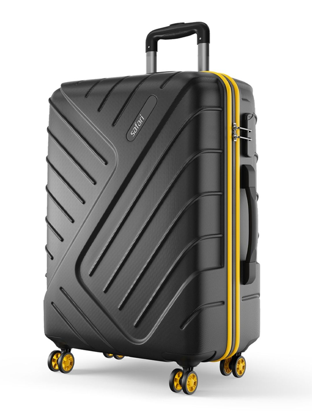 Buy Safari Accent Polycarbonate 8 wheel Hard Large Trolley