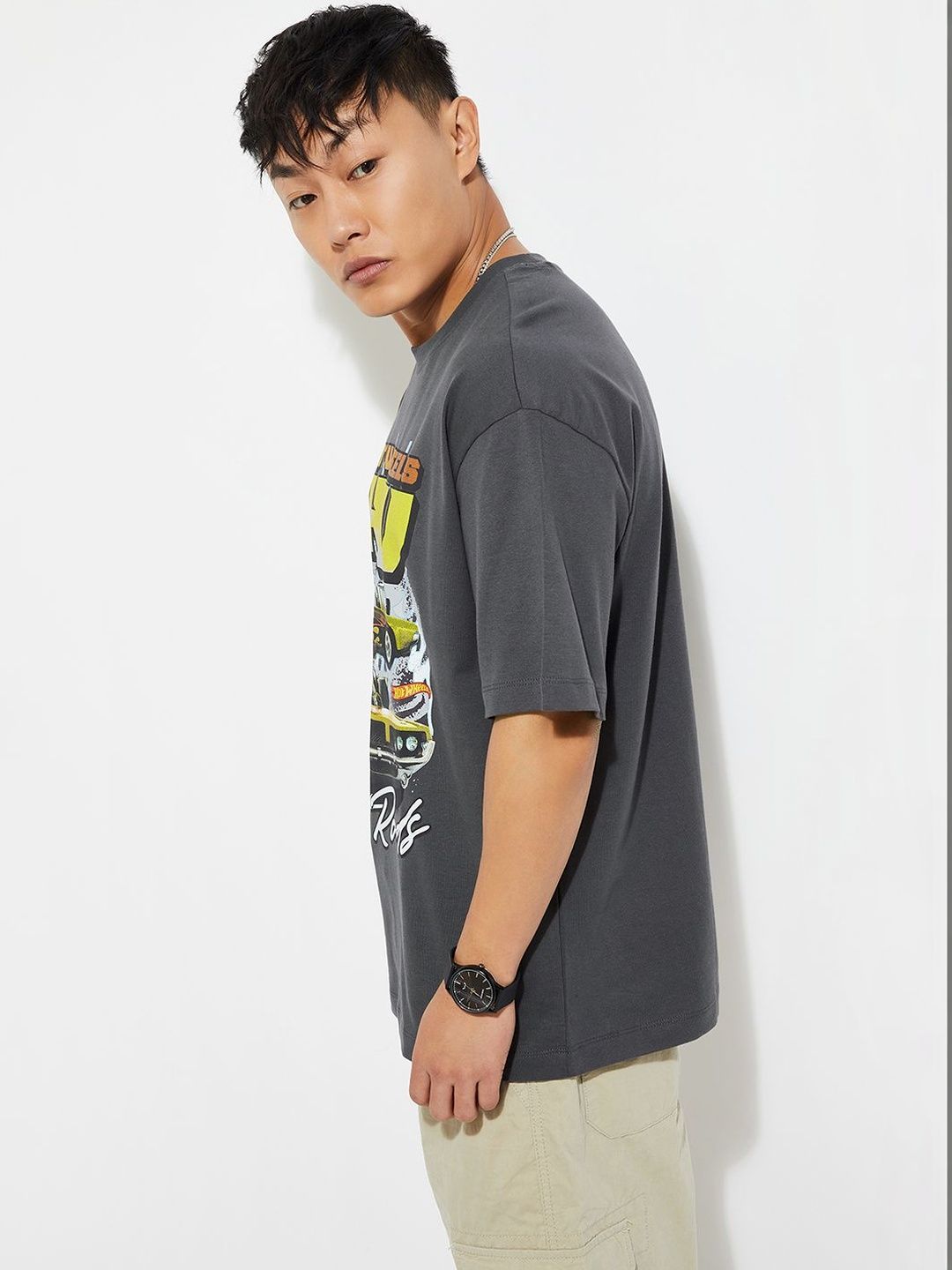 max Typography Printed Pure Cotton Tshirt