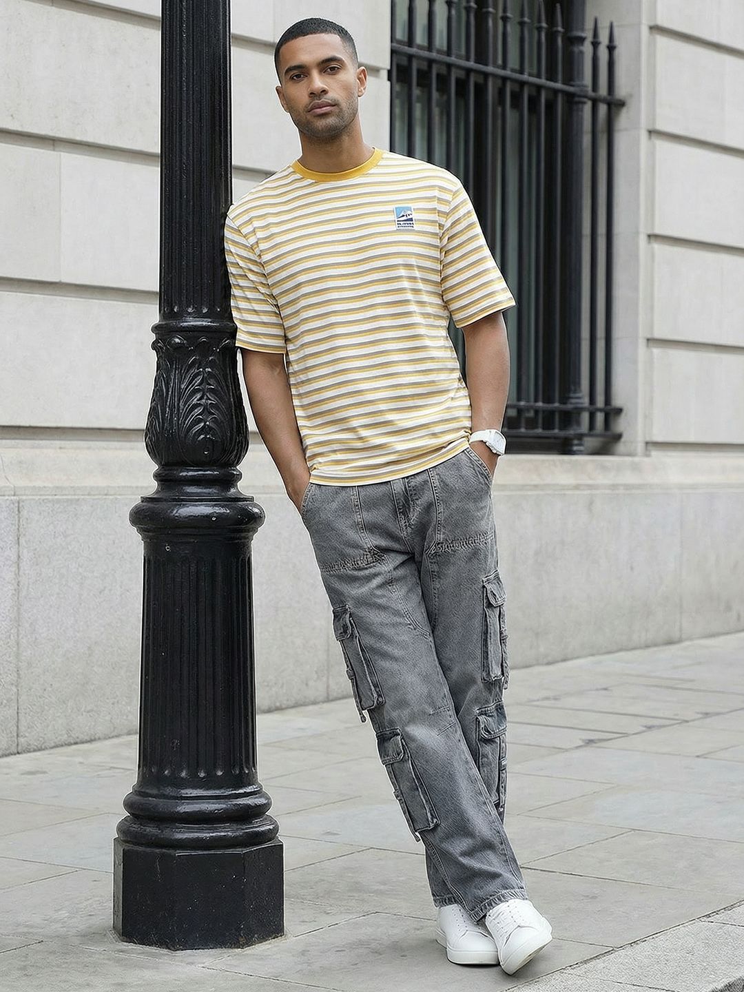 The Roadster Life Co. Striped Relaxed T-shirt