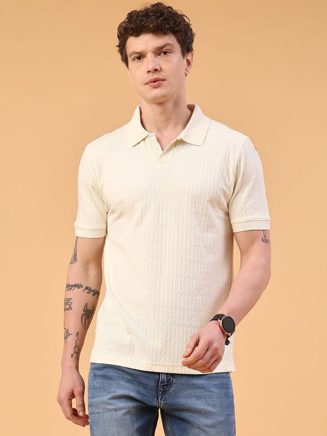 V-Mart Men Polo Collar T-shirt