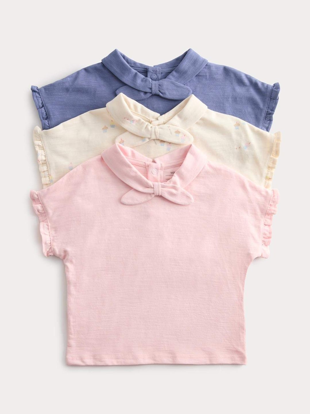 Marks & Spencer 3 Pack Pure Cotton Neck Tie Tops
