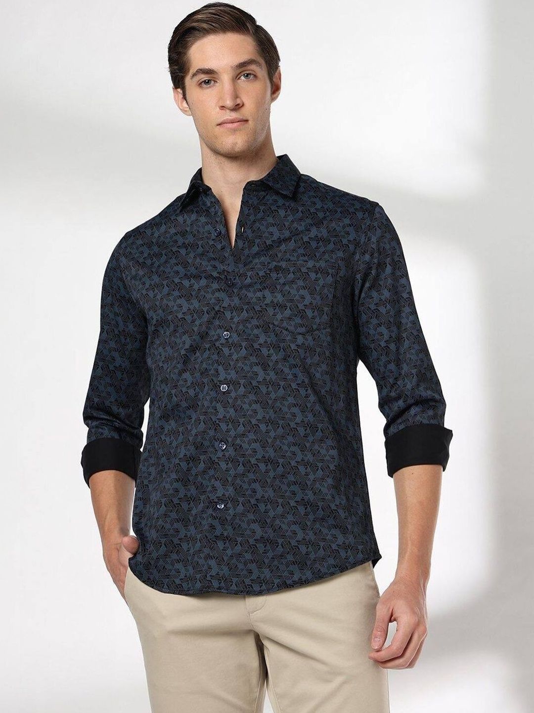 John Players John Players Men Slim Fit Printed Casual Shirt