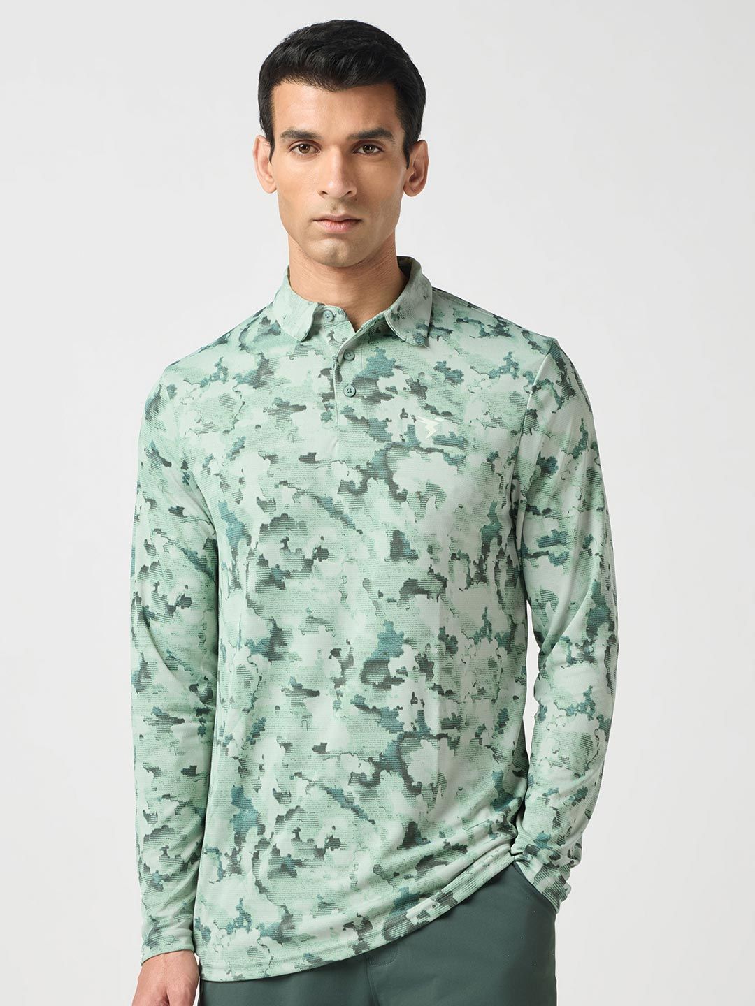 Technosport Men Graphic Printed Polo Collar T-shirt