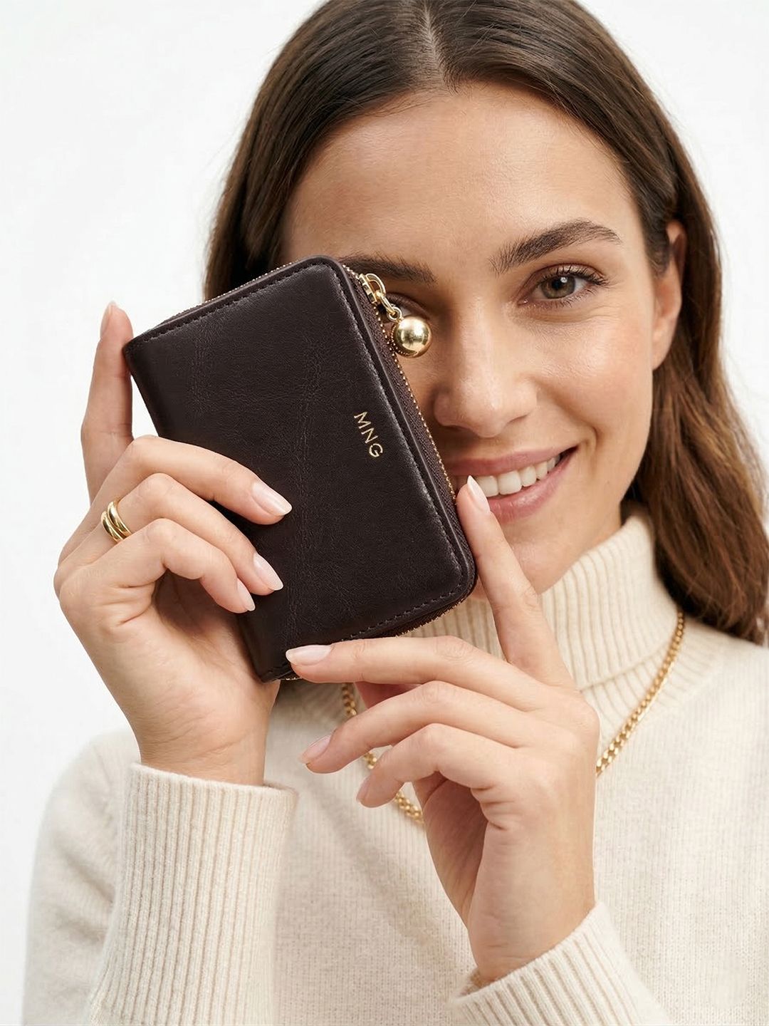 Animal Textured Two Fold Wallet