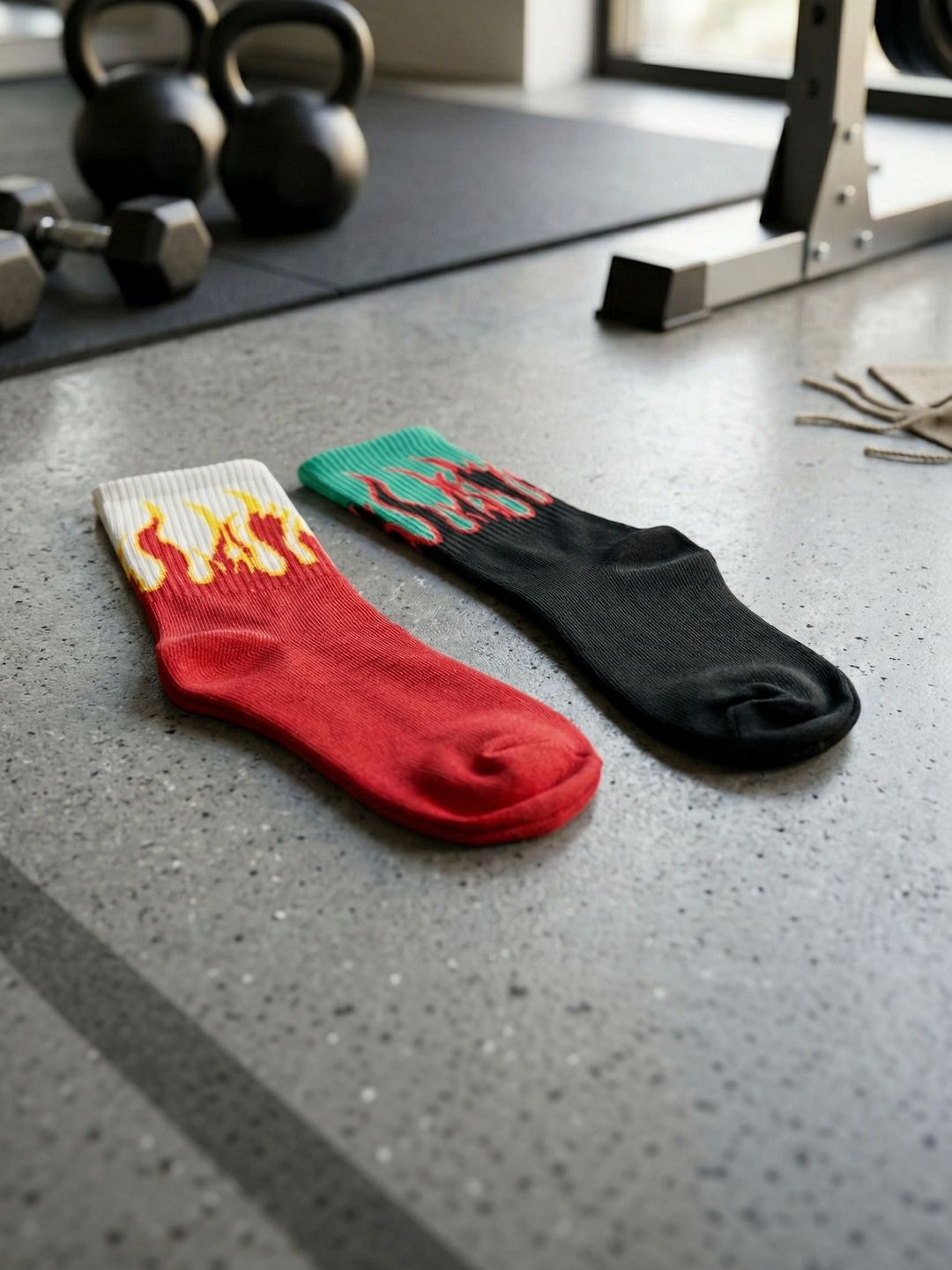 Moda Rapido Men Pack of 2 Cotton Blend Patterned Above Ankle Socks