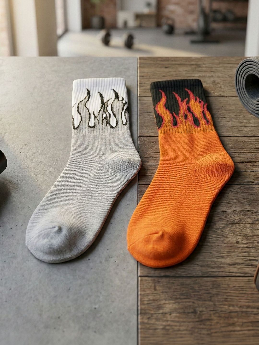 Moda Rapido Men Pack of 2 Cotton Blend Patterned Above Ankle Socks