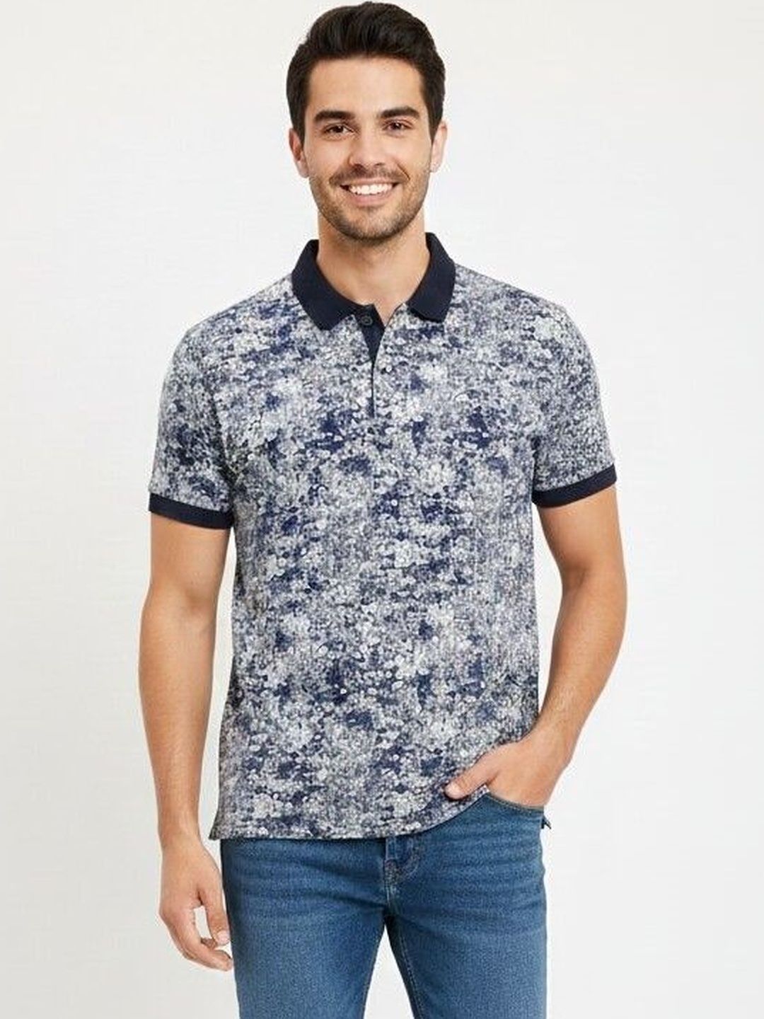 Pierre Carlo Men Polo Collar T-shirt
