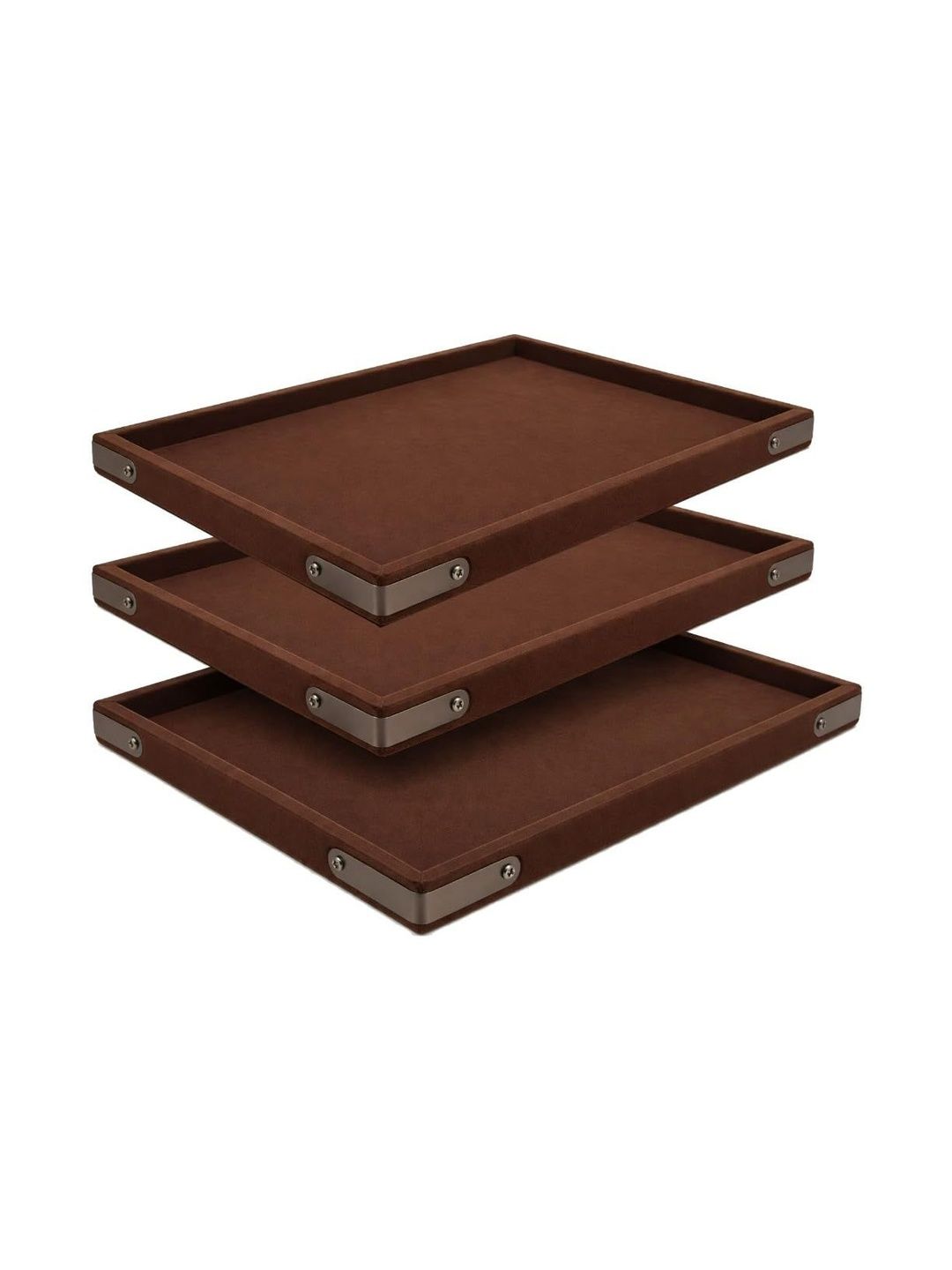 SENTONI Brown Set of 3 Regular Organisers