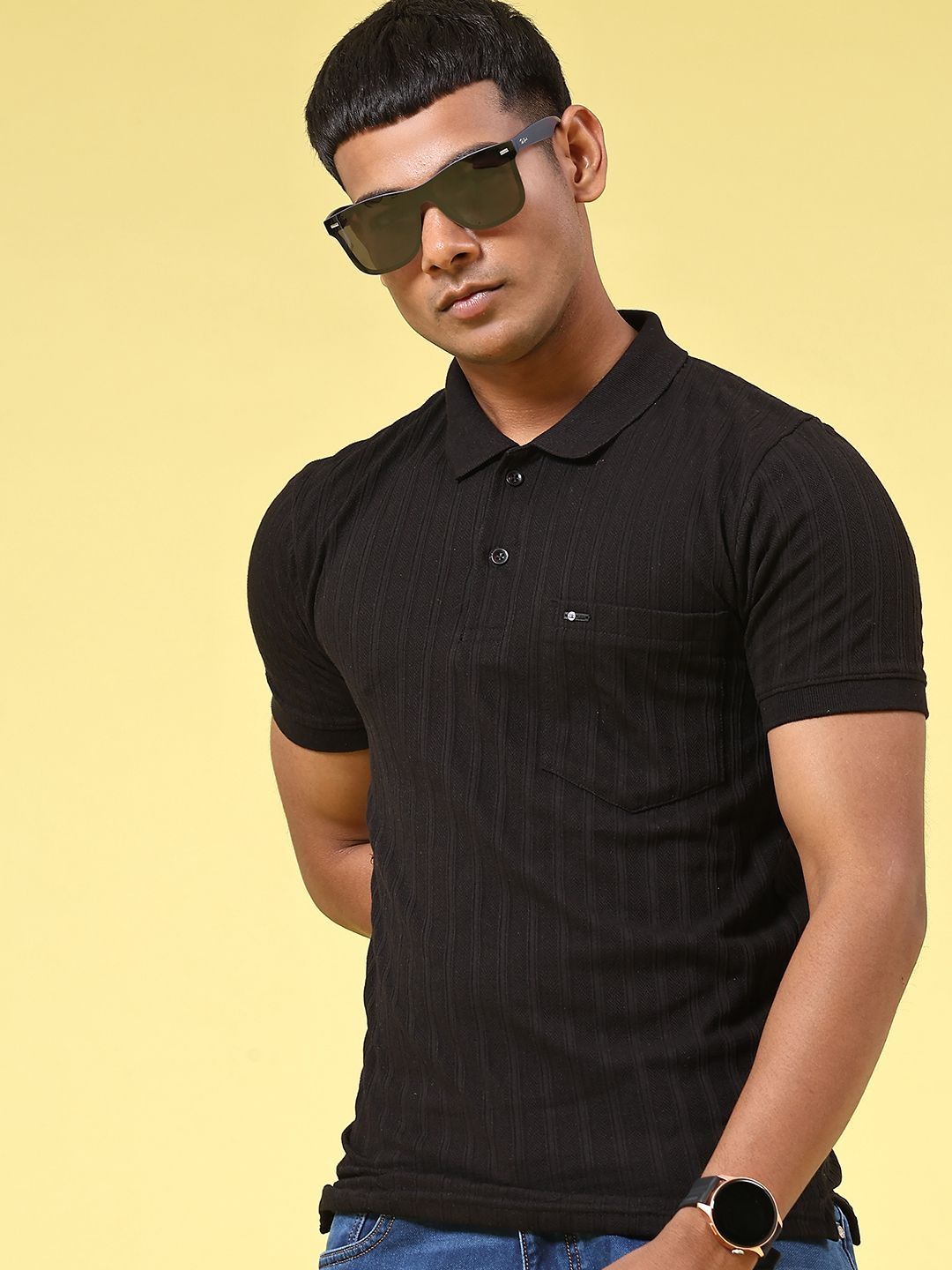 V-Mart Men Mandarin Collar T-shirt