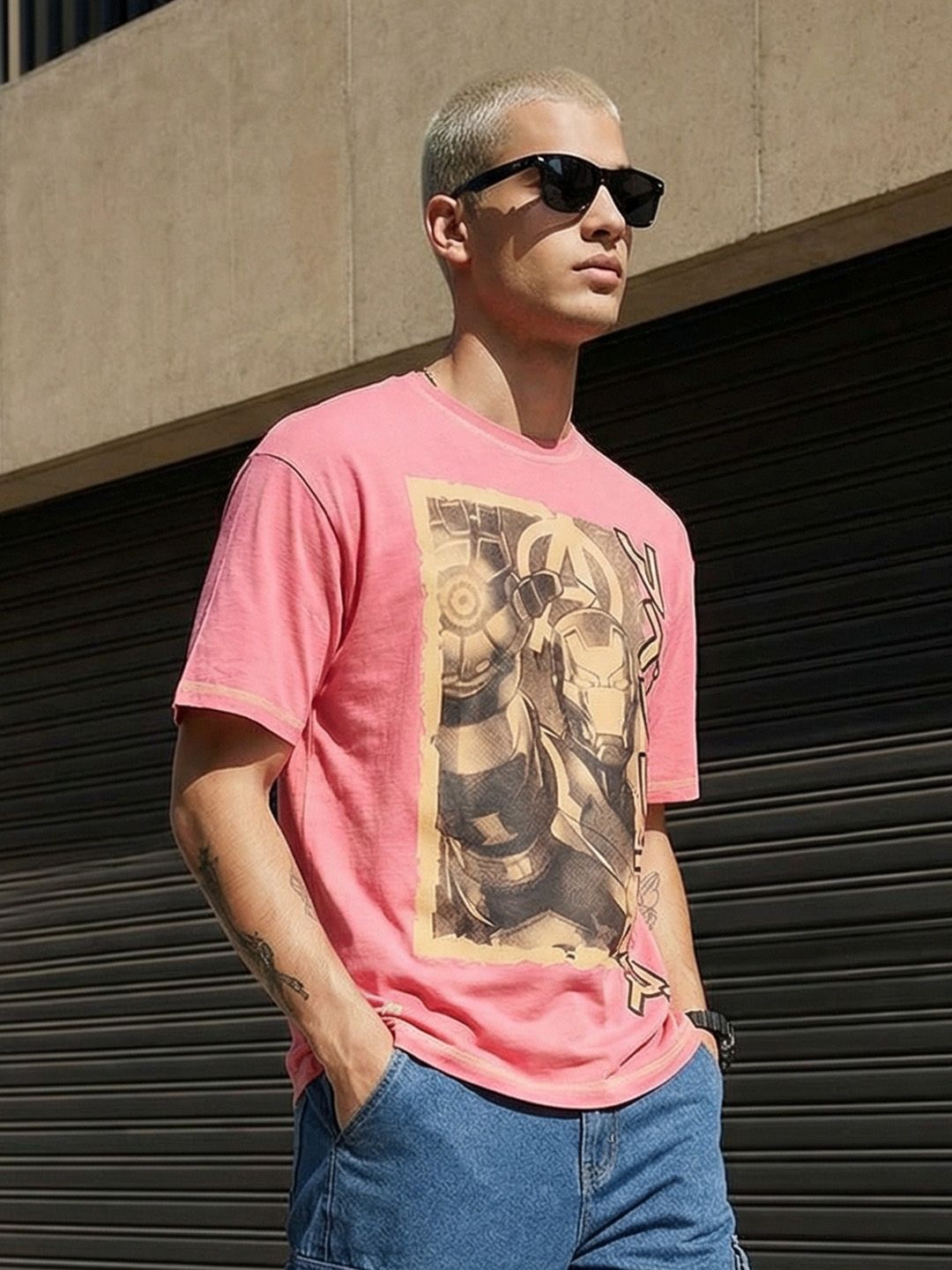 Kook N Keech Marvel Printed Pure Cotton Oversized T-shirt