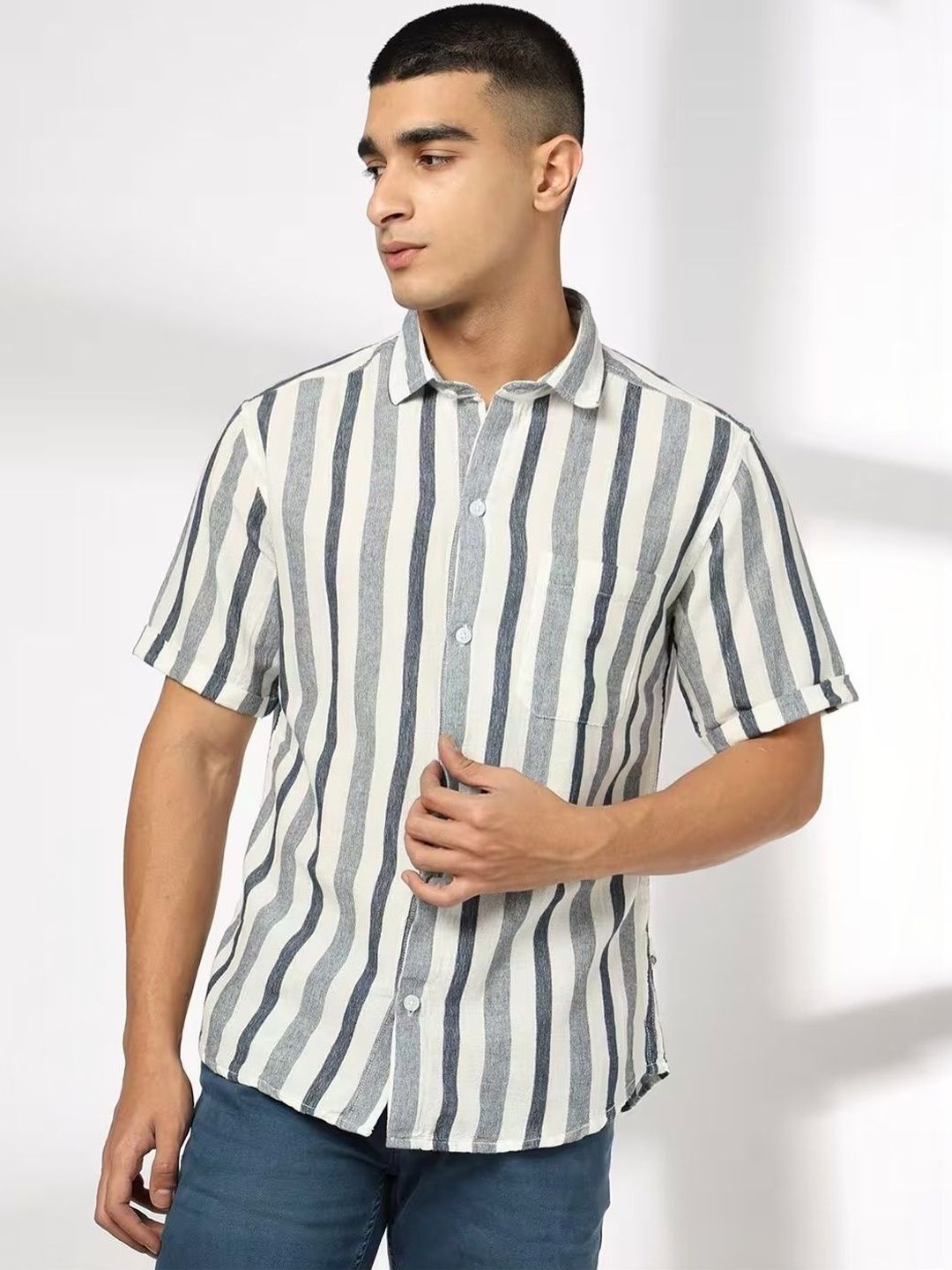 John Players John Players Men Striped Casual Shirt
