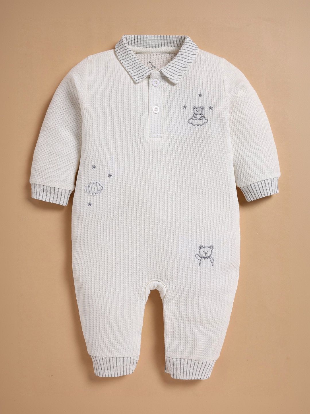 BABY GO Boys Round Neck Cotton Rompers