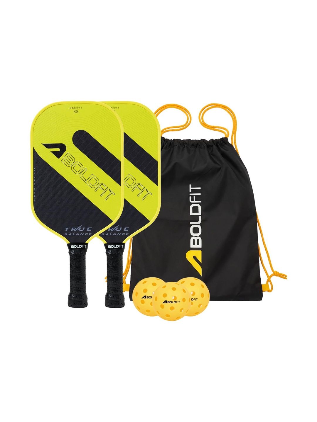 BOLDFIT BOLDFIT Unisex Set Of 6 Pickle Ball Paddle