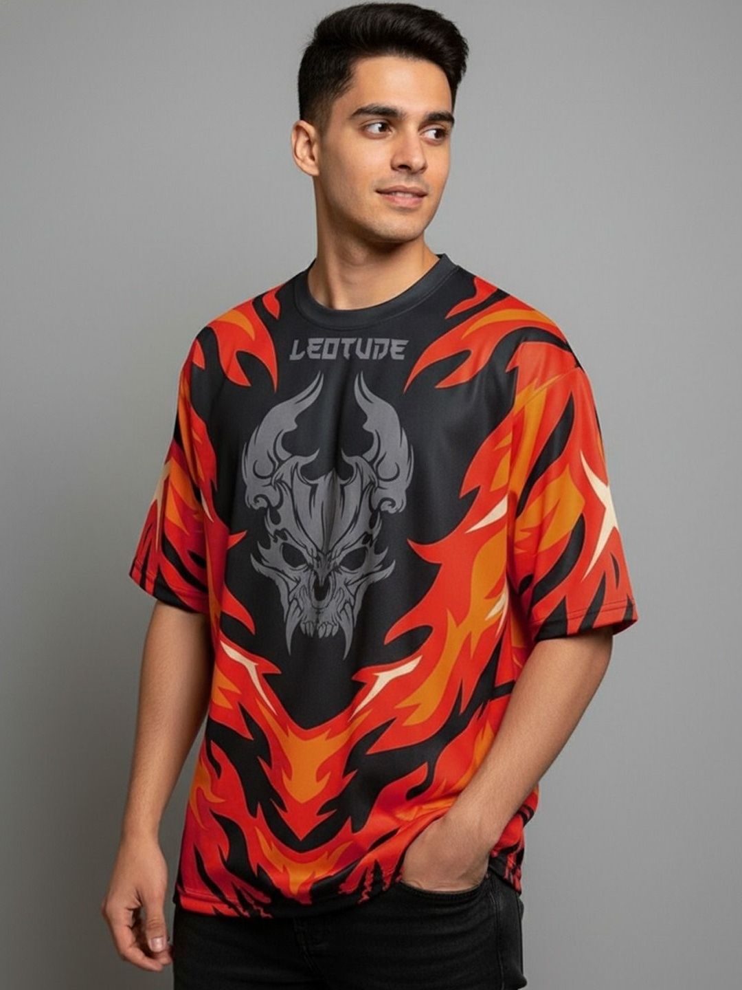 Leotude Men Typography Printed T-shirt
